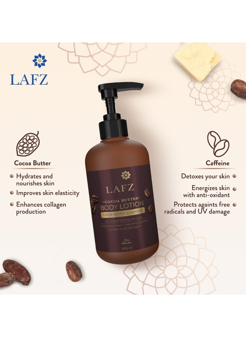 Cocoa Butter Moisturizing Body Lotion | With Caffeine | Non-Sticky Lotion For Deep Hydration & Nourishment | All Season Body Lotion - 500 ml - pzsku/Z0D4097AC4866D7B3826FZ/45/1741414393/de1f090e-c490-400d-90b6-776ec94c1461