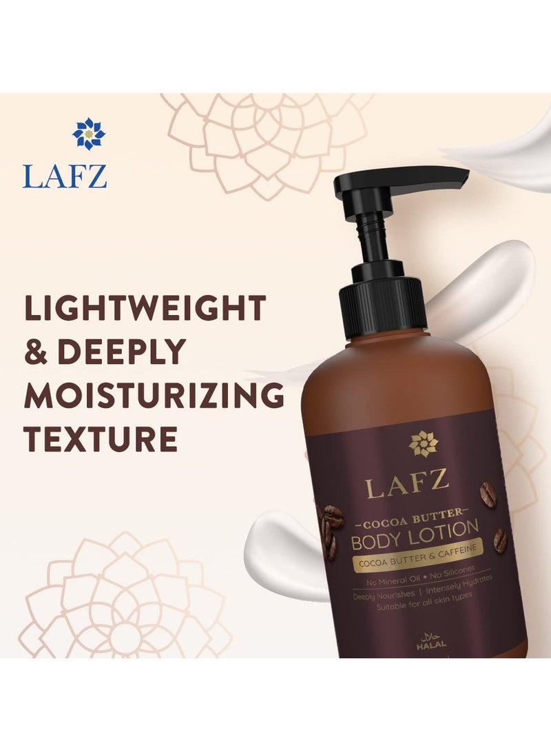 LAFZ Cocoa Butter Moisturizing Body Lotion | With Caffeine | Non-Sticky Lotion For Deep Hydration & Nourishment | All Season Body Lotion - 500 ml - Image 5