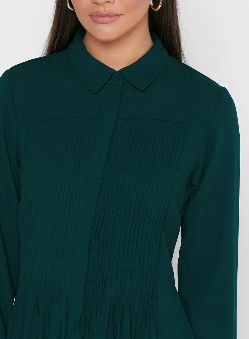 YAS Placket Shirt Dress