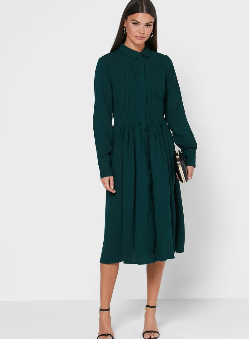 YAS Placket Shirt Dress