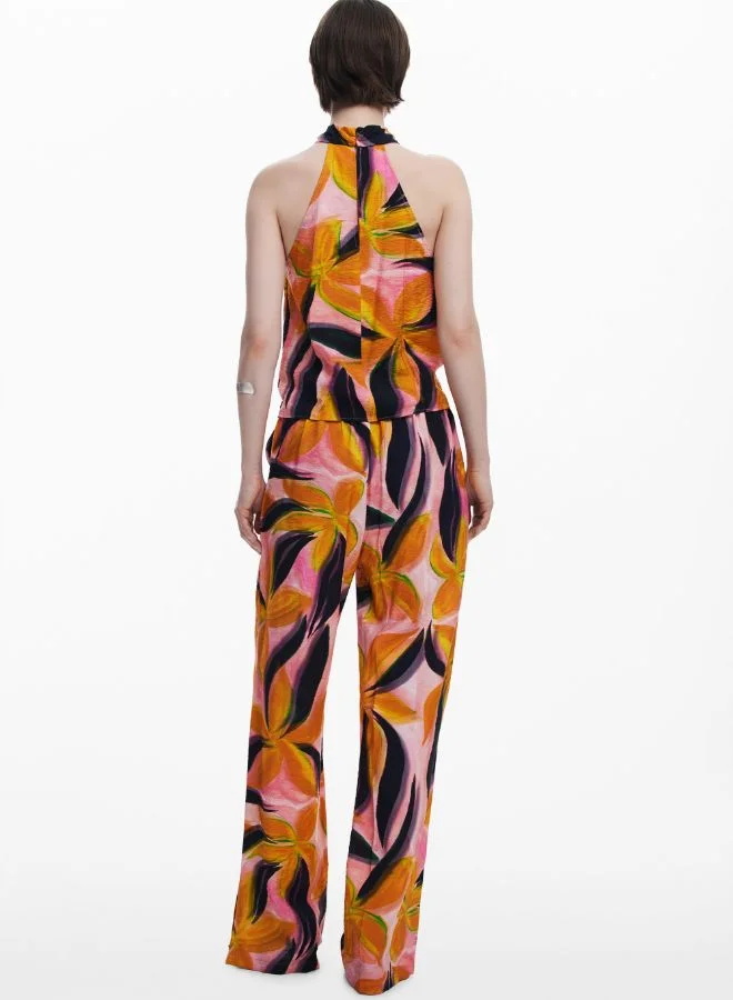 DESIGUAL Crossed Flowers T-Shirt