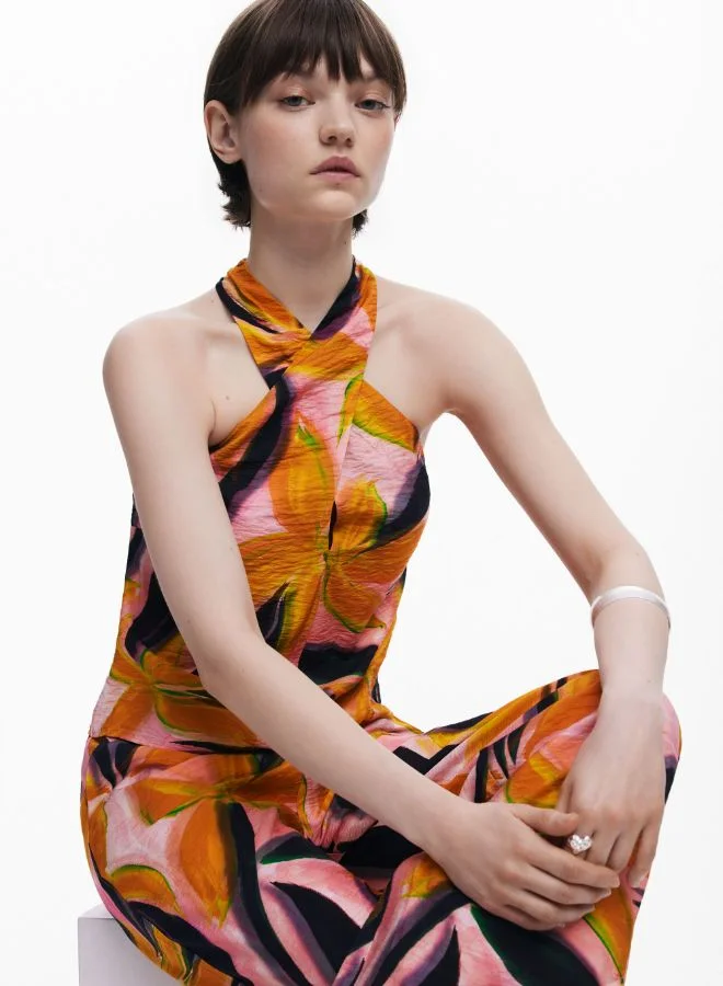 DESIGUAL Crossed Flowers T-Shirt