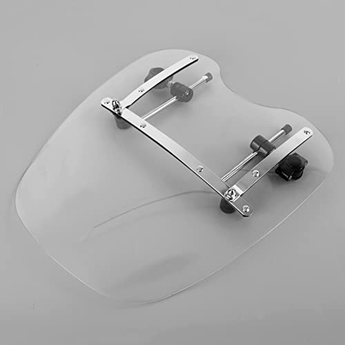 Areyourshop Large 18"x16" Windshield Windscreen (for 7/8", 1" Handlebars) for Harley Sportster Dyna Touring Softail for Honda CT125 Cruisers & Standards for Kawasaki Vulcan 900, for Suzuki Savage - Image 3