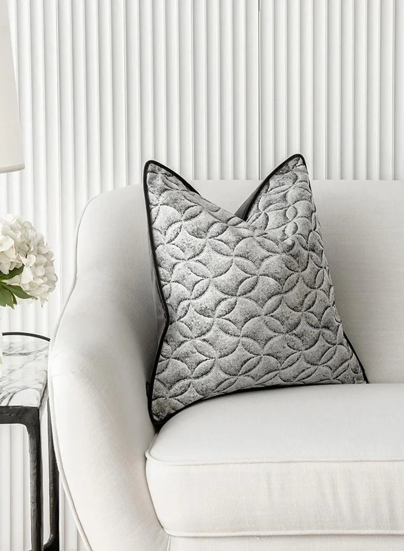 KNOT HOME Cushion Heera Steele (with filler) Pillow Knot Home Cover Set for Modern Sofa Contemporary Living Room Bedroom and Office Soft Washable