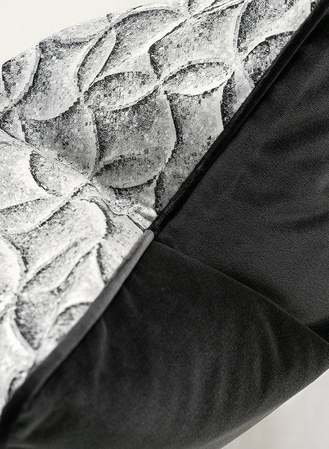 KNOT HOME Cushion Heera Steele (with filler) Pillow Knot Home Cover Set for Modern Sofa Contemporary Living Room Bedroom and Office Soft Washable
