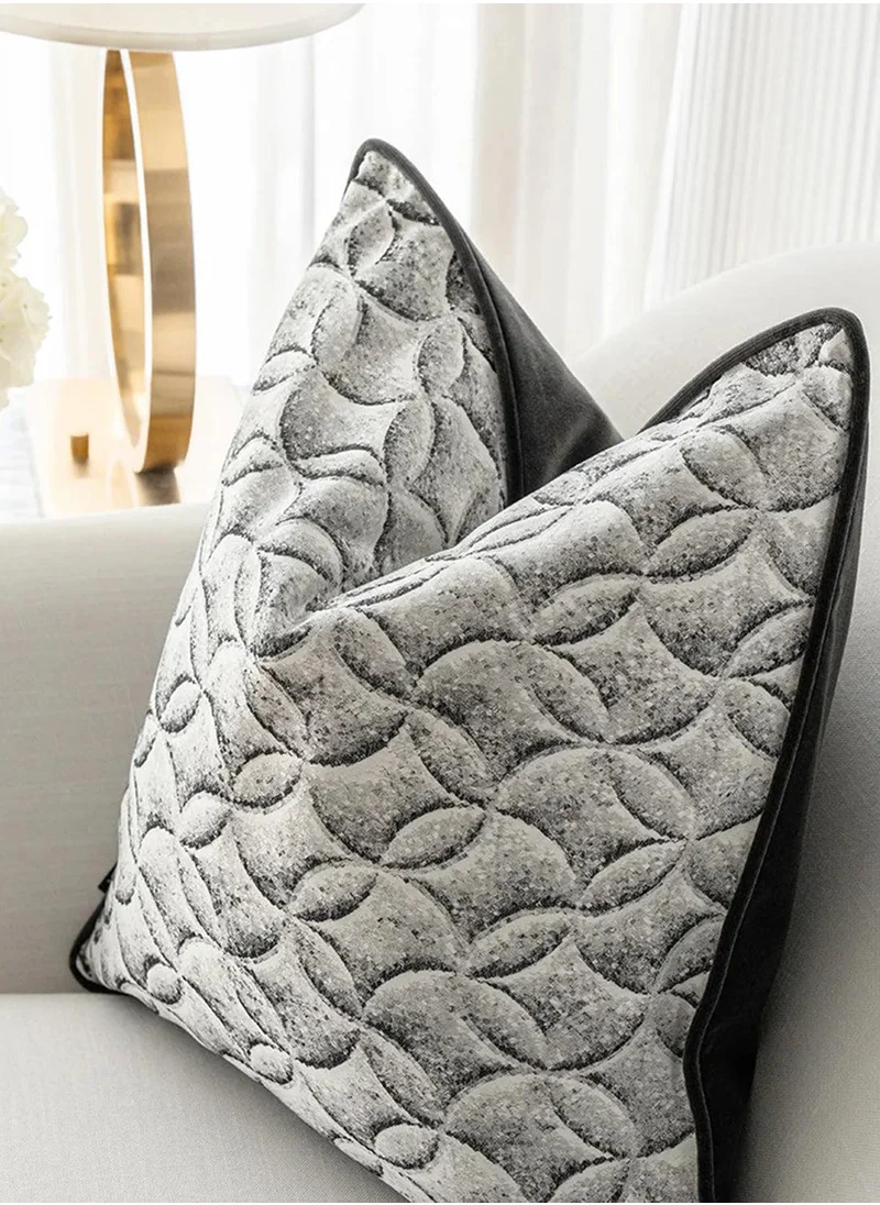 KNOT HOME Cushion Heera Steele (with filler) Pillow Knot Home Cover Set for Modern Sofa Contemporary Living Room Bedroom and Office Soft Washable