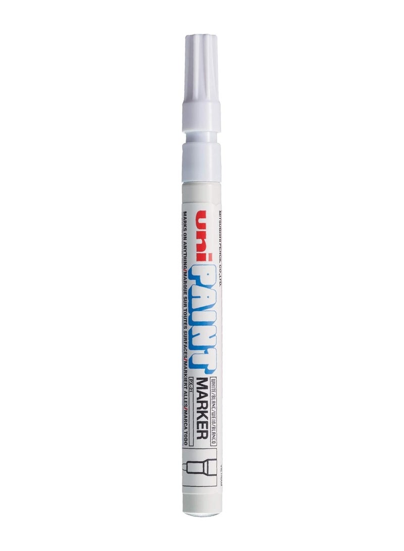 Uniball 1-Piece Fine Round Tip Paint Marker White Ink - Image 1