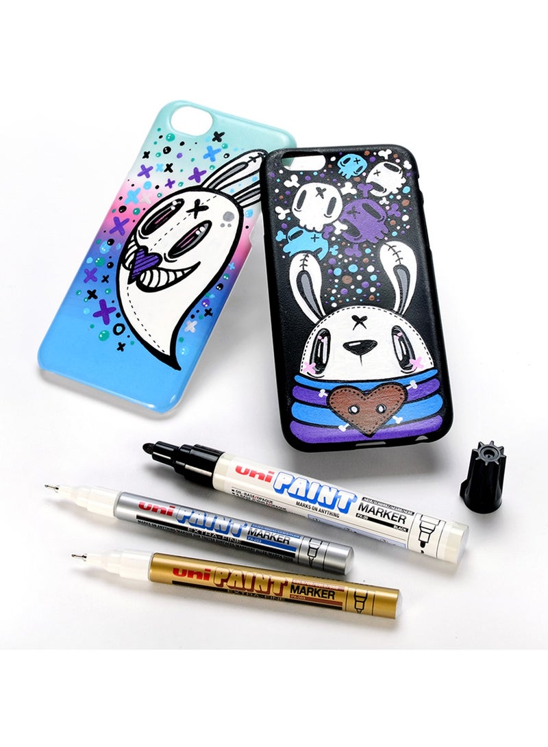 Uniball 1-Piece Fine Round Tip Paint Marker White Ink - Image 3
