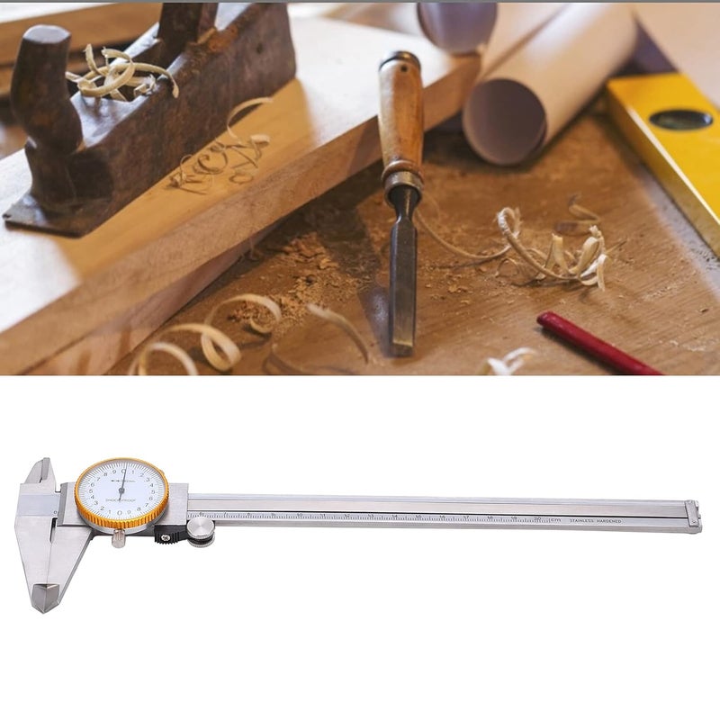 Stainless Steel Dial Caliper 6 Inch Vernier Depth Measuring Tool Gauge Ruler - Image 4