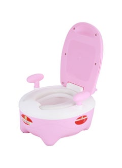 BABY PLUS Pink Portable Baby Potty Chair - Splash Shield With Removable Lid, Comfy High Back Rest, Ergonomic Design And Non-Slip Feet - Boy/Girl  - Image 1