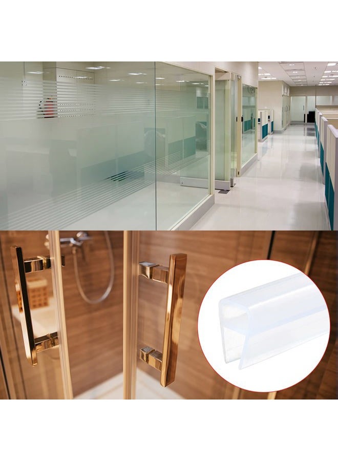 METALLIXITY Glass Door Seal Strip (78.74"), Drip Rail (5/16") Fit for Glass (5/16") U Type Frameless Door Sweep - for Bathroom, Office - Image 3