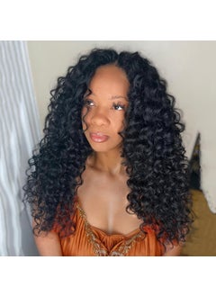 Curly Crochet Hair 18 Inch GoGo Curl Crochet Hair for Women Short Beach Curl Water Wave Crochet Braids for Women 7 Packs Curly Braiding Hair for Boho Braids 18 Inch 1B