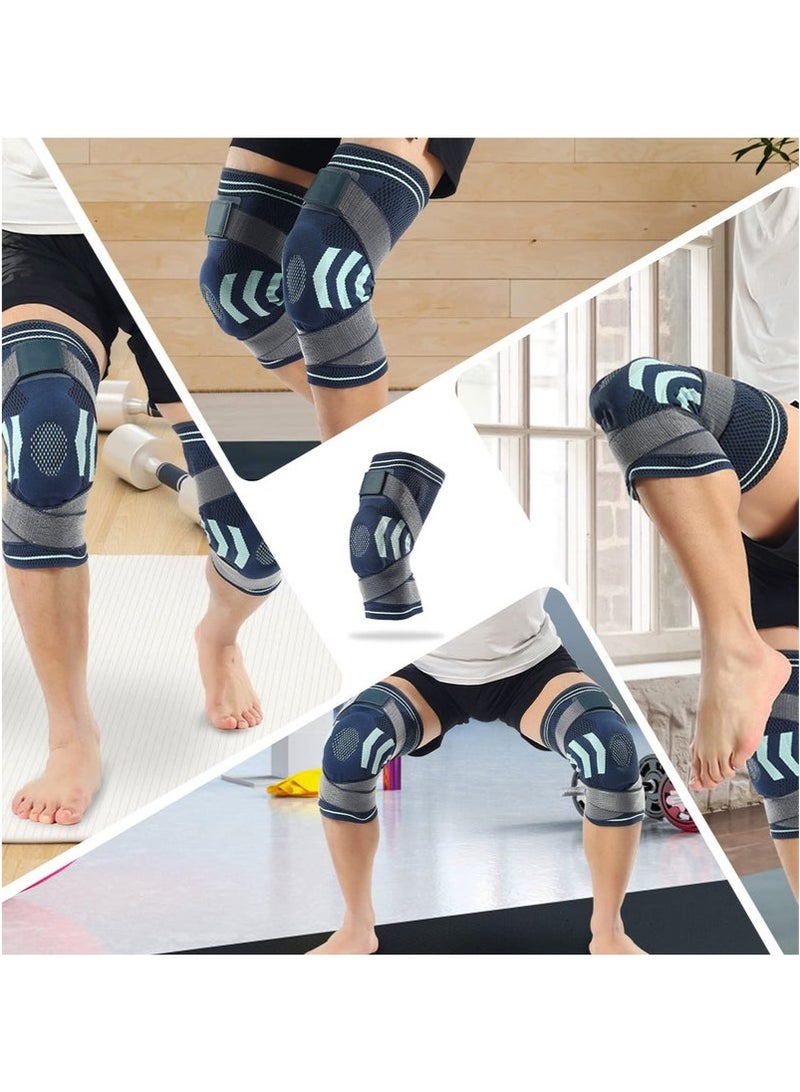 أس تس إل دعامة الركبة مع مثبتات جانبية ووسادات جل الرضفة ، دعامات دعم الركبة بضغط قابلة للتعديل للرجال والنساء لآلام الركبة ، تمزق الغضروف المفصلي ، الرباط الصليبي الأمامي ، MCL ، التهاب المفاصل ، تخفيف آلام ا - Image 2