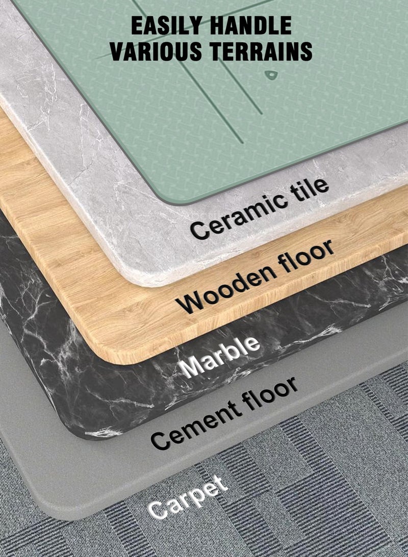 أوربازار مجموعة بساط يوغا للنساء تتضمن بساط يوغا مقاوم للمؤخرة لتمارين البيلاتس والسفر والمكتب - Image 4