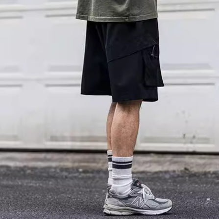 Cityboy Multi-Pocket Belted Cargo Shorts Men Quick-Dry Wrinkle-Resistant Summer Black - Image 2