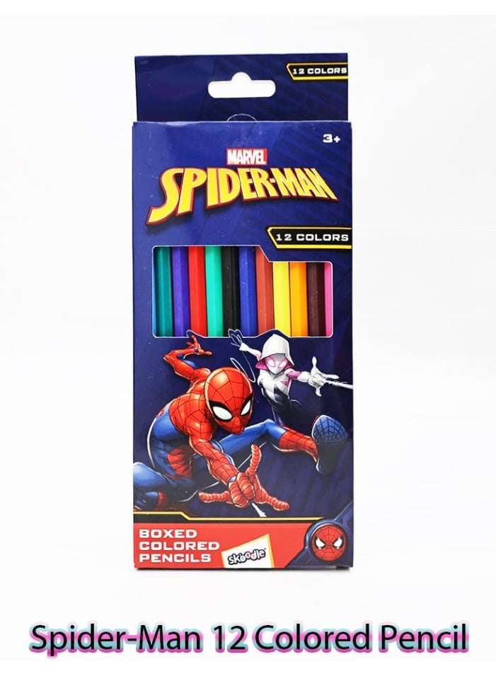 SKOODLE Spider-Man Coloured Pencil 12 Pieces - Image 2