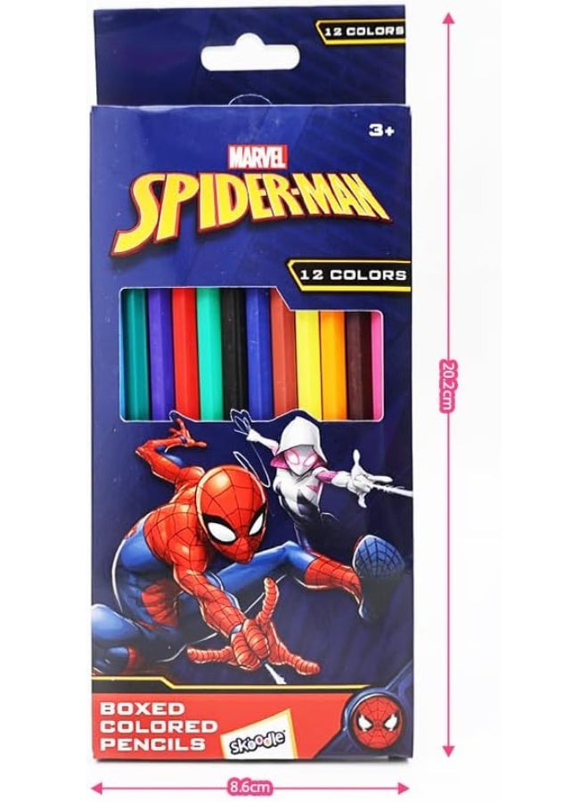SKOODLE Spider-Man Coloured Pencil 12 Pieces - Image 4