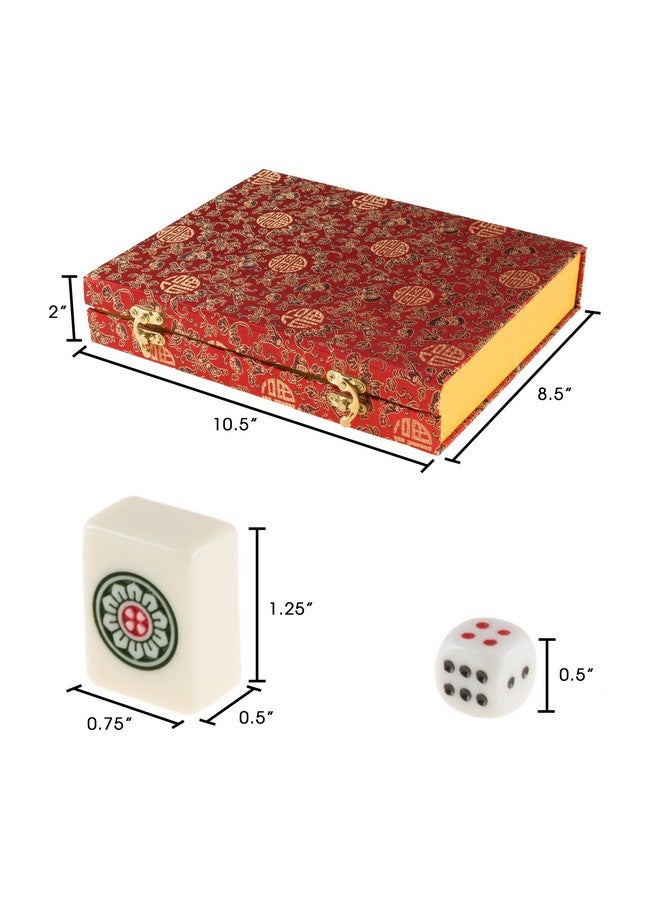 Hey! Play! Chinese Mahjong Game Set With 146 Tiles Dice And Ornate Storage Case For Adults Kids Boys And Girls - Image 3