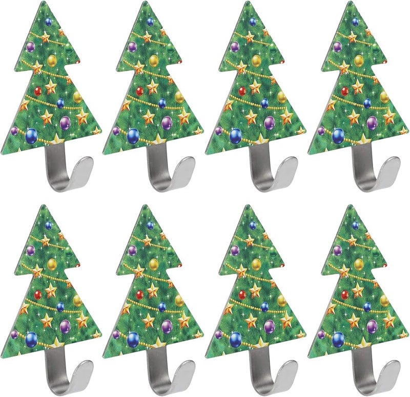 8Pcs Stainless Steel Self Adhesive Hooks for Christmas Tree Decorations Kitchen Accessories - Image 5
