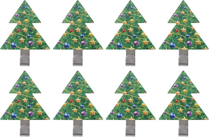 8Pcs Stainless Steel Self Adhesive Hooks for Christmas Tree Decorations Kitchen Accessories - Image 2