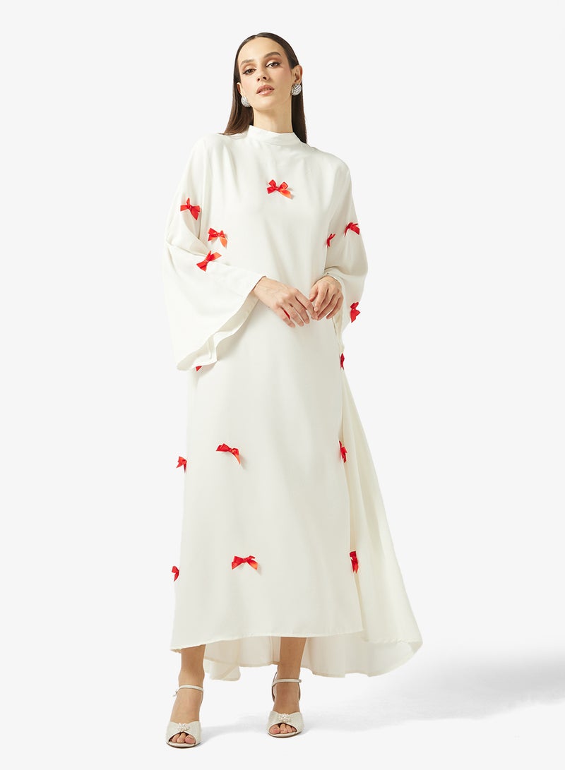 Khizana Abaya With Bow Detail - Image 1