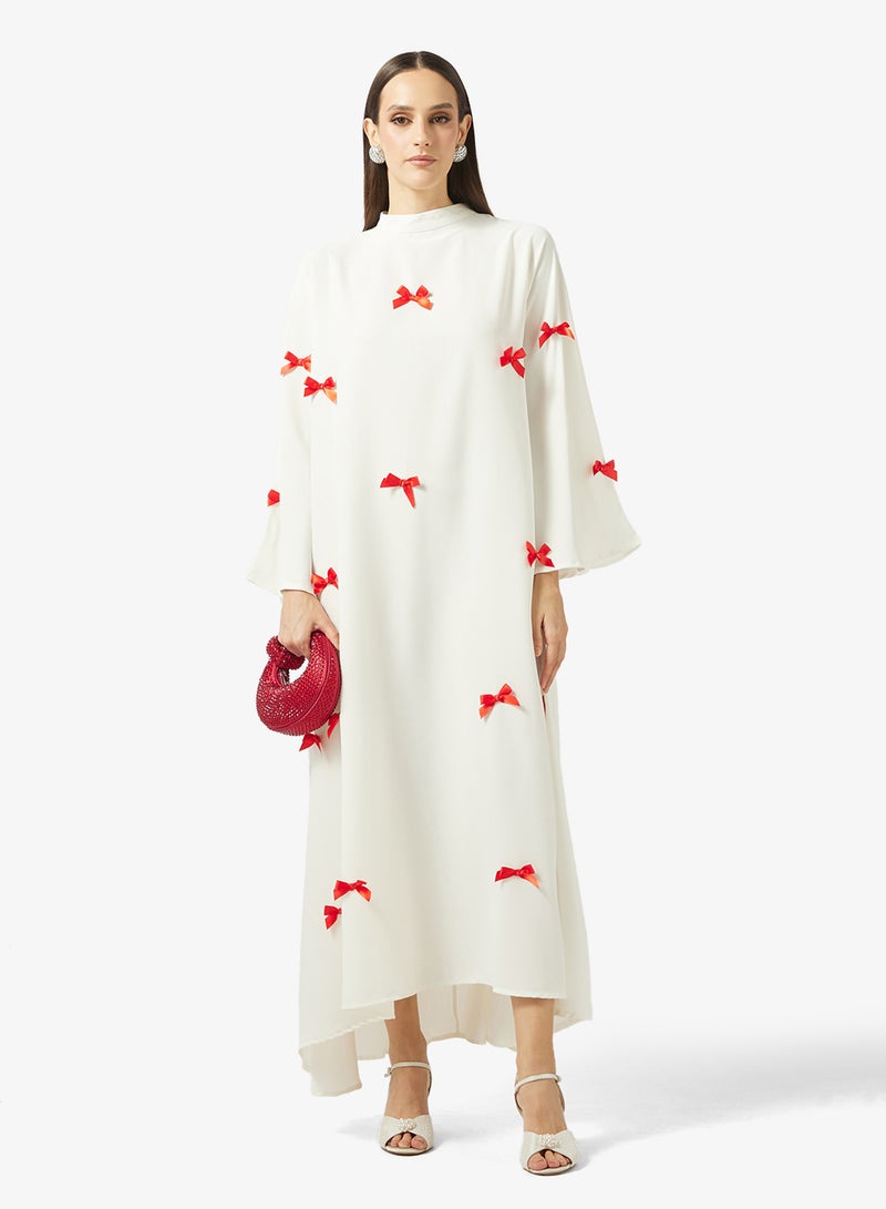 Khizana Abaya With Bow Detail - Image 4