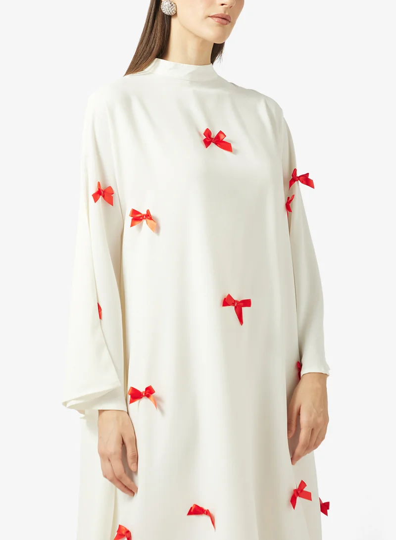 Khizana  Abaya With Bow Detail for Women | Best Price UAE