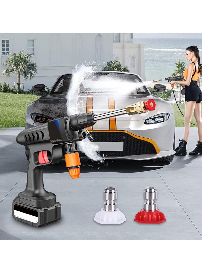 Sharpdo Cordless High Pressure Washer Gun Car Wash Pump, Portable Electric 18000 mAh Battery Powered Pressure Washers, 1450 PSI, for Car Washing, Flower Watering, and Floor Cleaning, 1 pcs Battery - Image 5