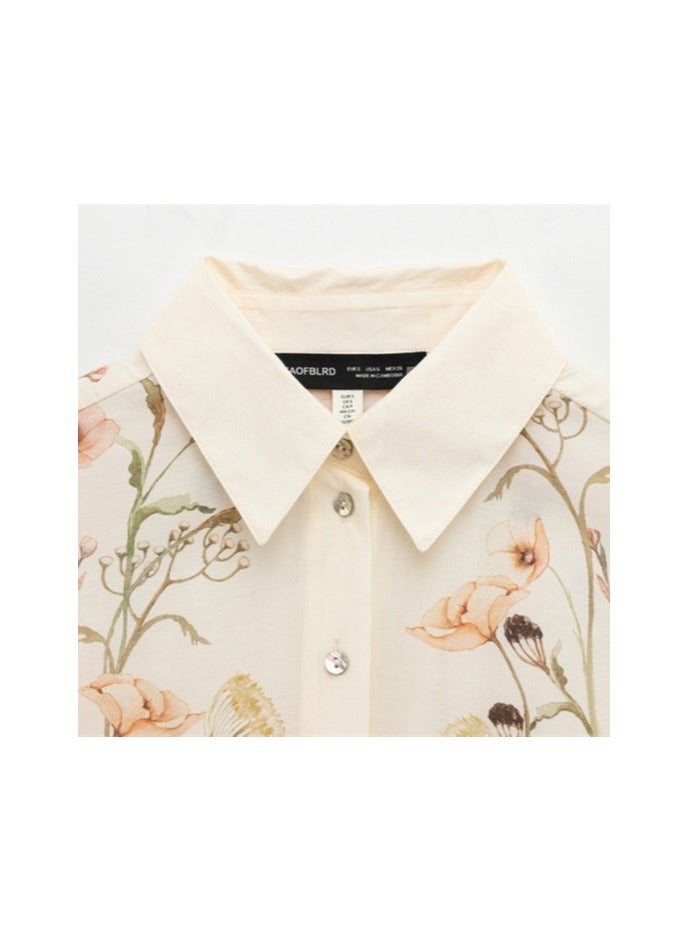 Shougu Fashionable Temperament Loose Sleeved Printed Shirt Pants  - Image 2