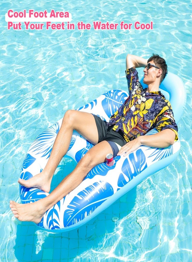 FindUWill Pool Floats Adult - 2 Pack Pool Lounger Float Pool Floats Adult Heavy Duty, Inflatable Pool Floats Lounger Pool Rafts Water Floaties for Summer Party Beach Vacation - Image 3