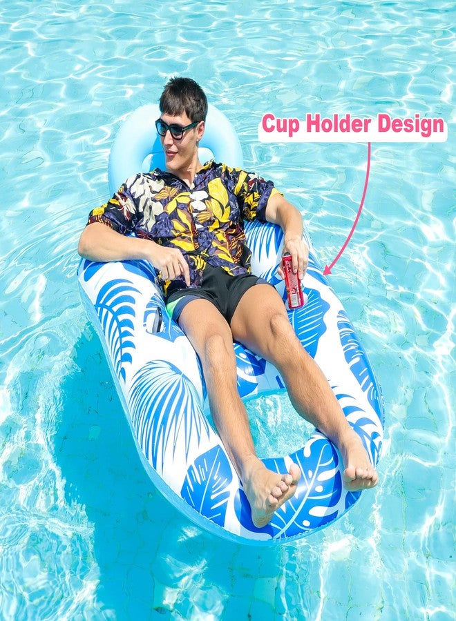 FindUWill Pool Floats Adult - 2 Pack Pool Lounger Float Pool Floats Adult Heavy Duty, Inflatable Pool Floats Lounger Pool Rafts Water Floaties for Summer Party Beach Vacation - Image 4