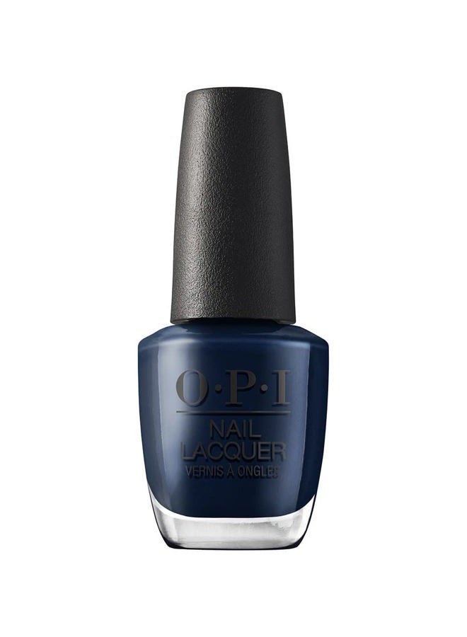 OPI Nail Lacquer Midnight Mantra | Opaque Dark Blue Crème Chip Resistant Nail Polish | Vegan, Fast Drying, Streak Free - Image 1