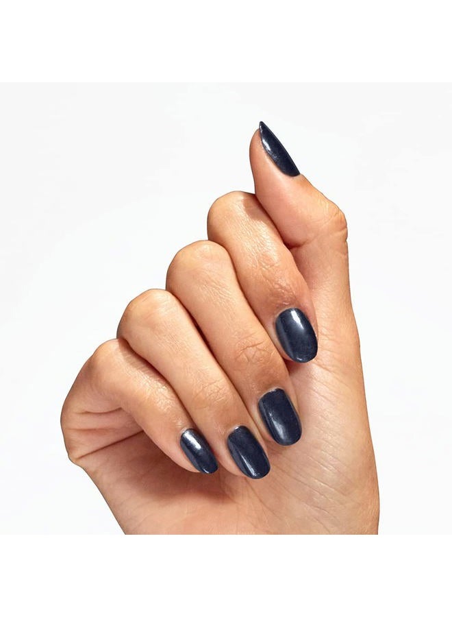 OPI Nail Lacquer Midnight Mantra | Opaque Dark Blue Crème Chip Resistant Nail Polish | Vegan, Fast Drying, Streak Free - Image 3