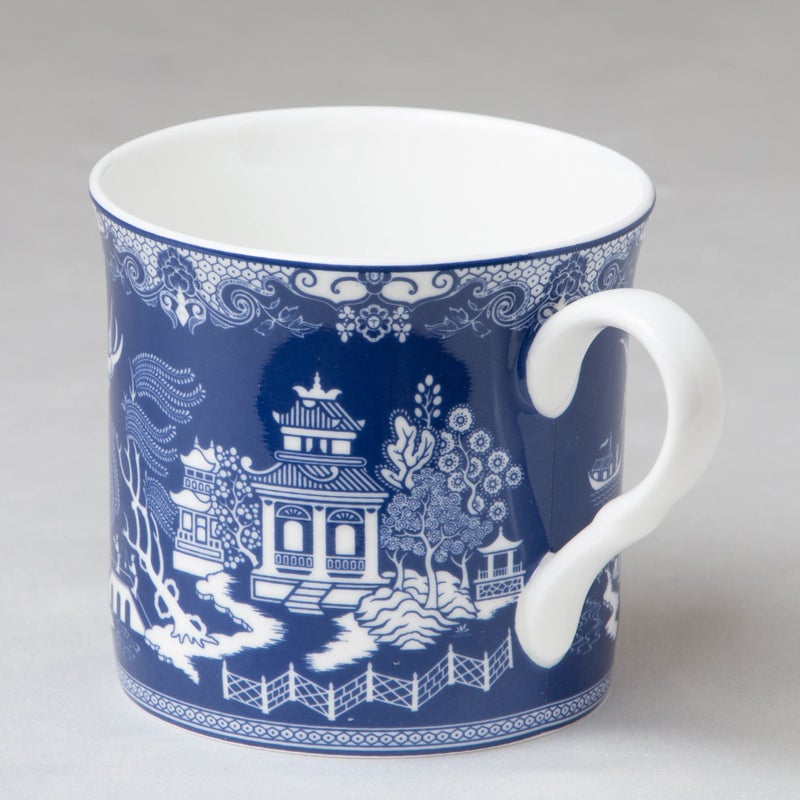 Grace Teaware Blue Willow Bone China Coffee Tea Mugs 10-Ounce (2 Assorted Patterns, Set of 4) (S17301I/C-BLU-6) - Image 4