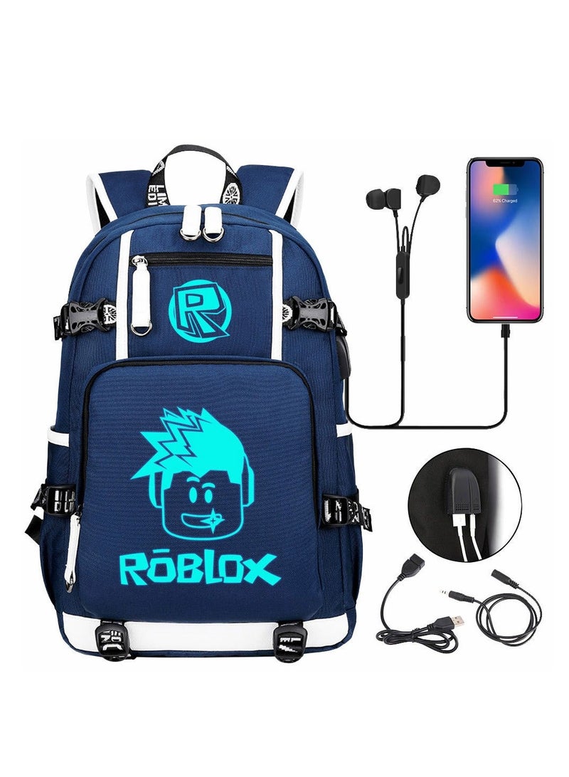 Roblox USB Earphones South Leisure Travel Backpack