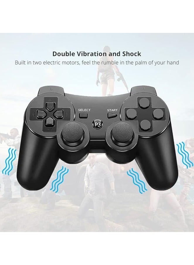 2 Wireless Controllers for PlayStation 3 with Charger Cord (Black + Red) - Image 4