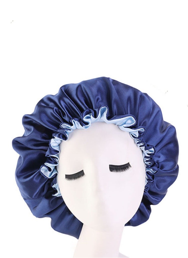 JoyousSto Women's Adjustable Double-Sided Satin Silk Soft Hat Soft Double-Sided Sleeping Cap  - Image 1