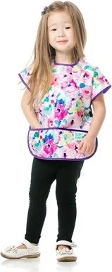بمبكنز Short Sleeve Apron (Age 1-3) - Watercolor