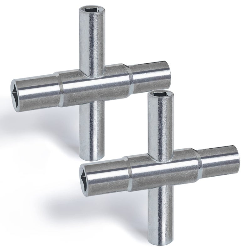 BearHut 4 Way Sillcock Key Wrench Set 14 932 516 1132 Water Utility Key for Faucet Spigots and Most Valves 2 Pack