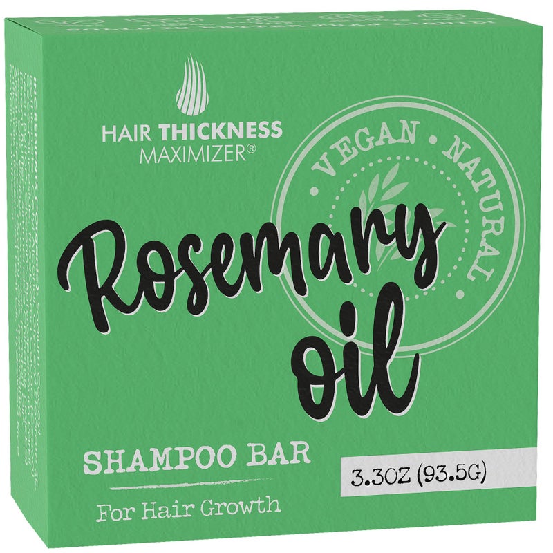 HAIR THICKNESS MAXIMIZER Rosemary Oil for Hair Growth Shampoo Bar. Eco-Friendly,No Harsh Chemicals, Color Safe, pH Balanced. Solid Shampoo Bar Equal To 3 Liquid Bottles. Zero Plastic, USA Made, Strengthening & Dry Hair Relief - Image 1
