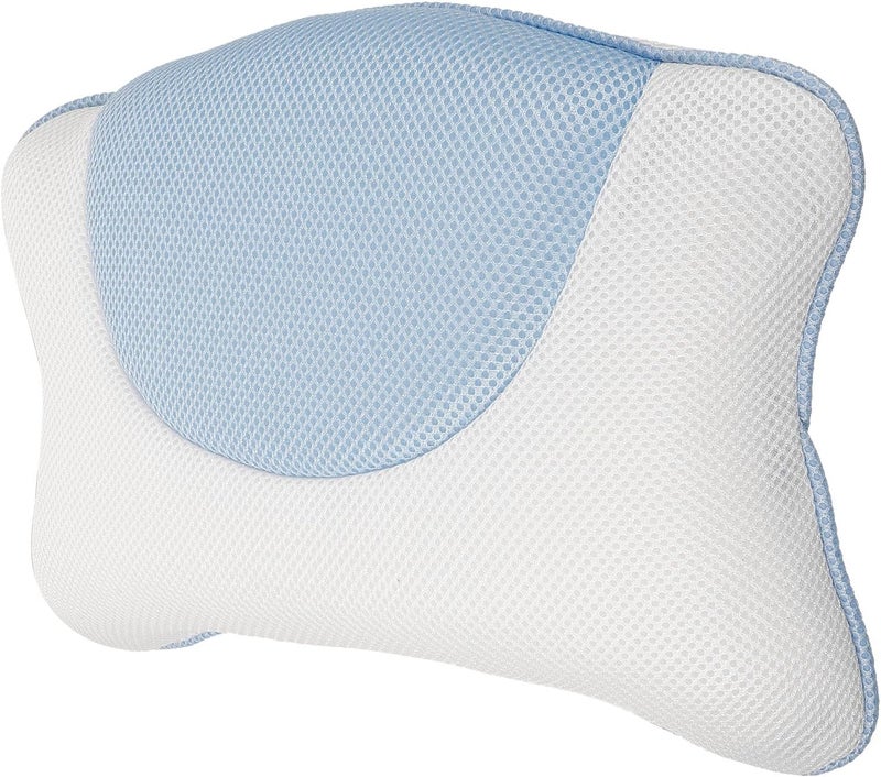 Bath Pillow for Bathtub with 3D Breathable Mesh, Non-Slip Suction Cups, Washable Spa Tub Neck and Head Rest Cushion for Relaxing Bathing Experience - Image 1