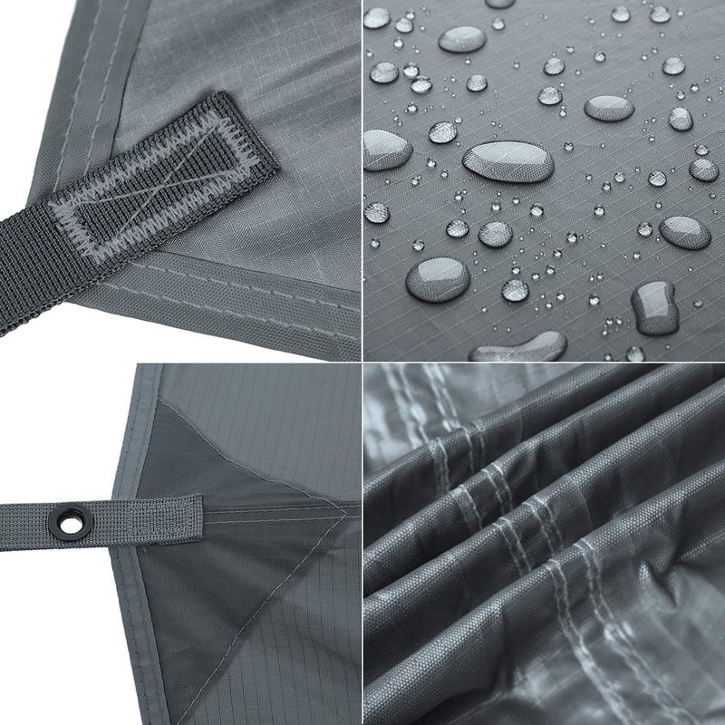 FREE SOLDIER Waterproof Portable Tarp Multifunctional Outdoor Camping Traveling Awning Backpacking Tarp for Shelter Rain (Gray 10Ã—10.5ft) - Image 5