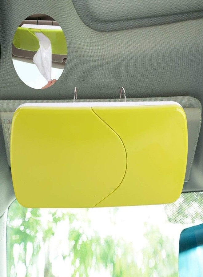 Weqty Car Tissue Paper Holder Box Sun Shade Hanging Pumping Paper Napkin Holder Kitchen & Bathroom Tissue Paper Dispenser Container Case Used for Long Drive Picnic Time in Car - Image 2