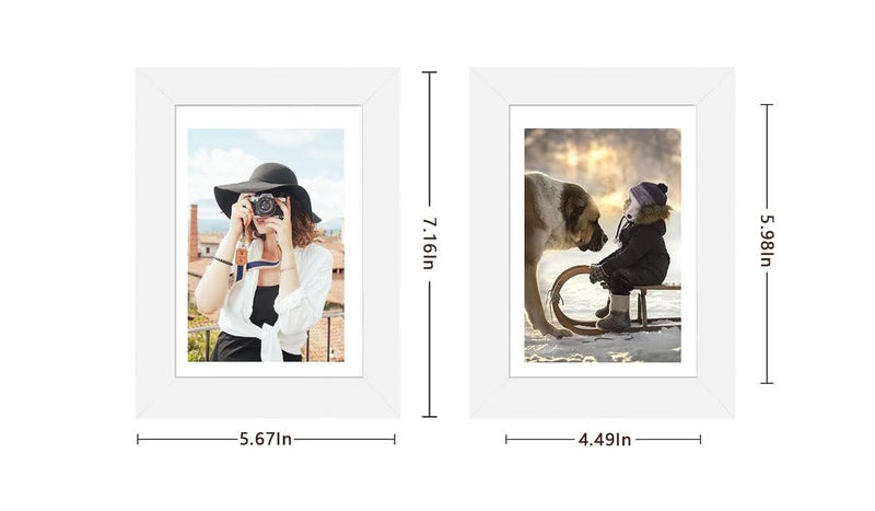 Picrit 5x7 Picture Frame Set of 12  Display 4x6 with Mat or 5x7 Without Mat  Photo Frames for Wall Mounting or Table Top Display  White. - Image 2