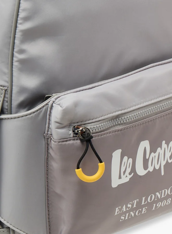 Lee Cooper Solid School Backpack with Adjustable Straps and Zip Closure - 30x13x41 cm