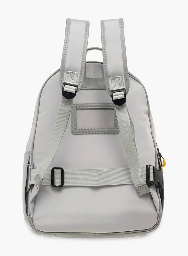 Lee Cooper Solid School Backpack with Adjustable Straps and Zip Closure - 30x13x41 cm