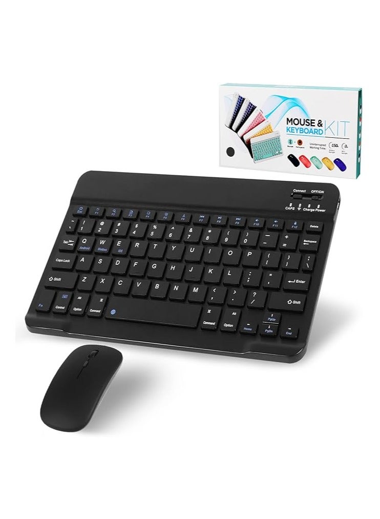 General Wireless Bluetooth Keyboard & Mouse Combo, Portable Slim Silent Rechargeable Cordless Keyboard & Mouse Combo, Compatible with iPad/Mac/Macbook/Android/Windows/PC/Computer  - Image 1