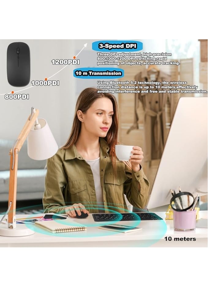 General Wireless Bluetooth Keyboard & Mouse Combo, Portable Slim Silent Rechargeable Cordless Keyboard & Mouse Combo, Compatible with iPad/Mac/Macbook/Android/Windows/PC/Computer  - Image 4