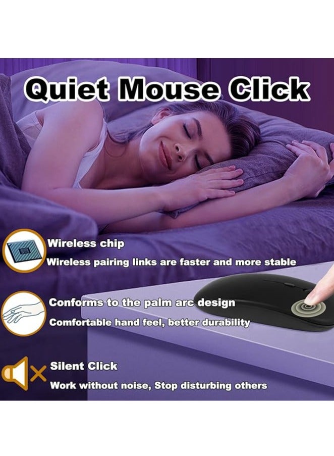 General Wireless Bluetooth Keyboard & Mouse Combo, Portable Slim Silent Rechargeable Cordless Keyboard & Mouse Combo, Compatible with iPad/Mac/Macbook/Android/Windows/PC/Computer  - Image 5