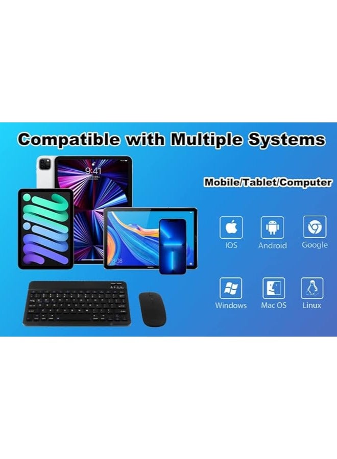 General Wireless Bluetooth Keyboard & Mouse Combo, Portable Slim Silent Rechargeable Cordless Keyboard & Mouse Combo, Compatible with iPad/Mac/Macbook/Android/Windows/PC/Computer  - Image 2